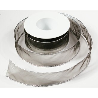 CHIFFON-SILBER 40mmx25m 3333*ČERNÁ 016