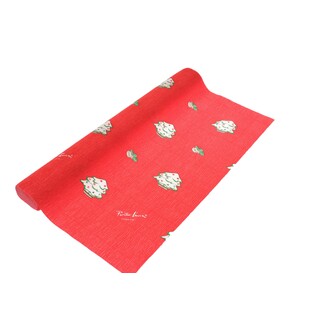 KREP TISK 50cmx2,5m STROMEČEK*500-9 ČERVENÁ V+