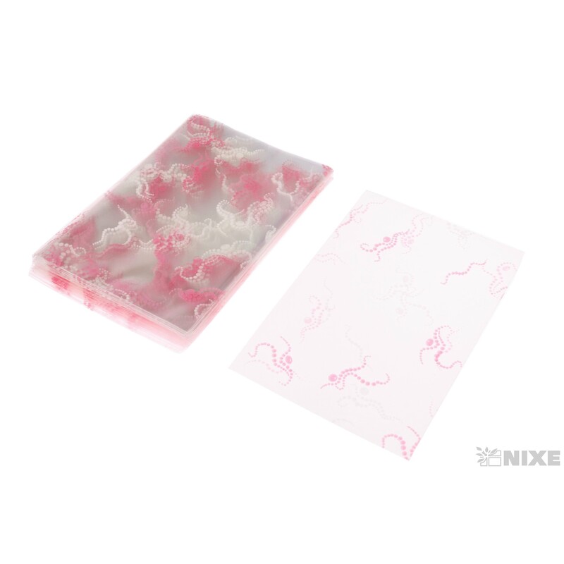 10x15cm KORÁLKY T SÁČEK*RŮŽOVÁ+BÍLÁ