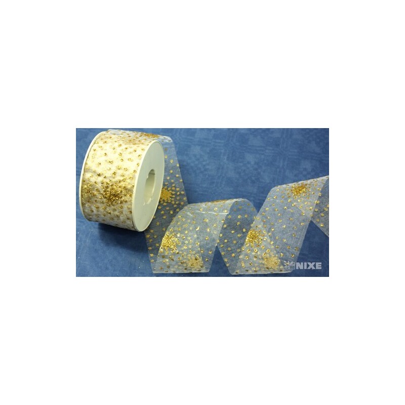 GALAXY GLITTER 1013 50mmx20m*BÍLÁ+ZLATÁ 001