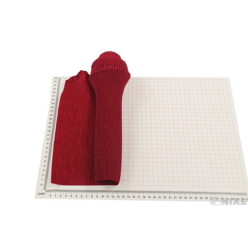 KREP VLNKA 25cmx2,5m*586 ČERVENÁ TM.