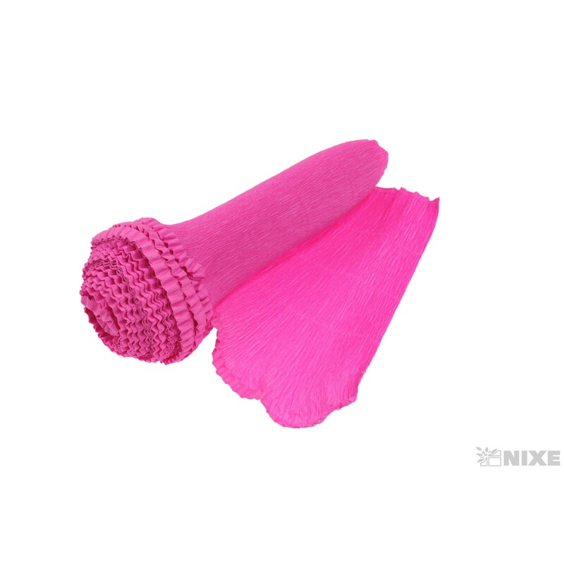 KREP VLNKA 25cmx2,5m*570 RŮŽOVÁ PINK