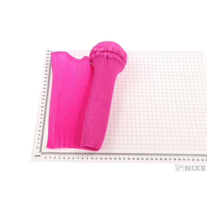 KREP VLNKA 25cmx2,5m*570 RŮŽOVÁ PINK