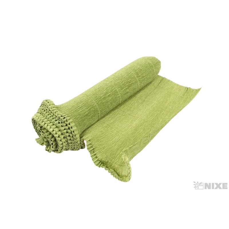 KREP VLNKA 25cmx2,5m*562 ZELENÁ OLIVOVÁ