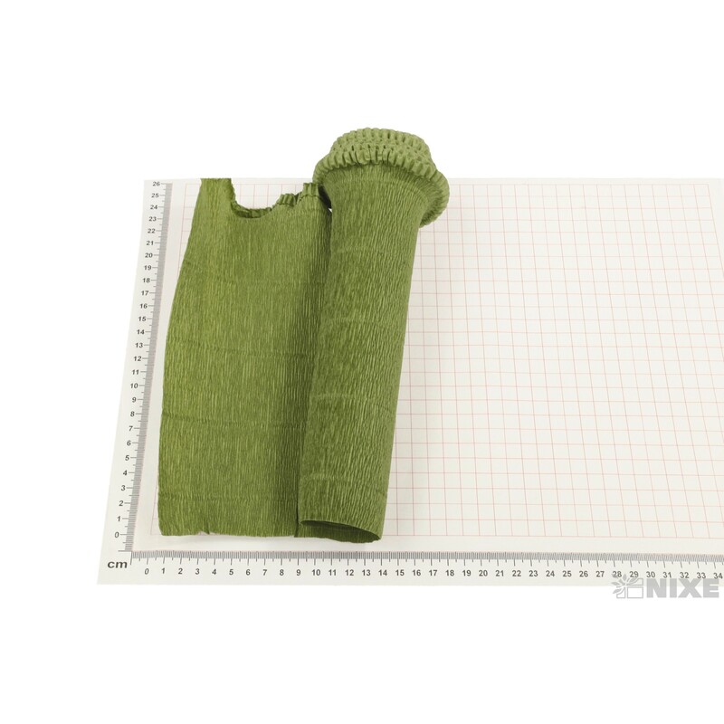 KREP VLNKA 25cmx2,5m*562 ZELENÁ OLIVOVÁ