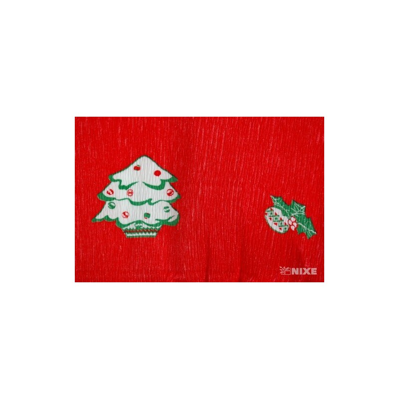 KREP VLNKA 25cmx2,5m STROMEČEK*500-9 ČERVENÁ