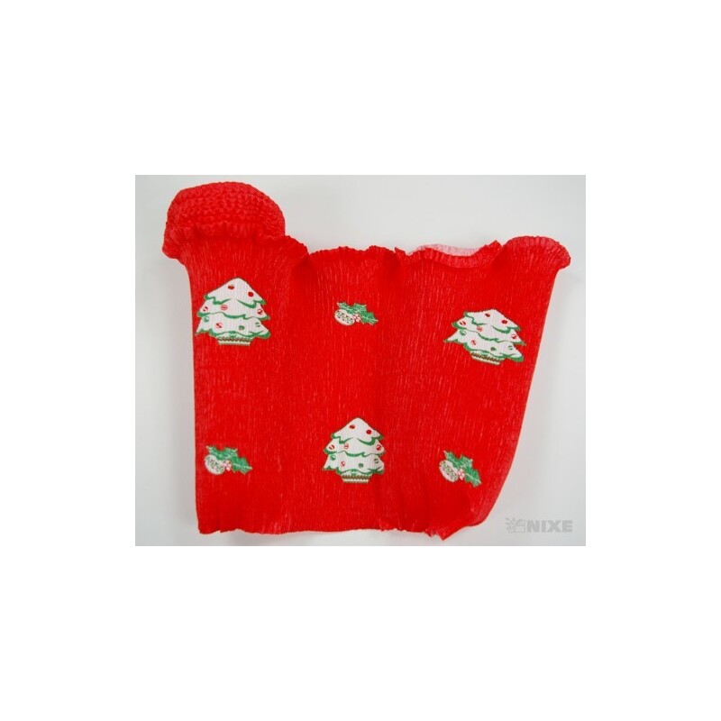 KREP VLNKA 25cmx2,5m STROMEČEK*500-9 ČERVENÁ