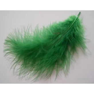 PEŘÍ MARABU 08-17cm*ZELENÁ TM. V+