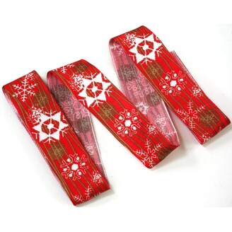 TAFT STUHA VÁNOCE 25mmx5m*ČERVENÁ 212026