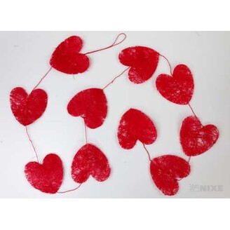 GIRLANDA SRDCE 8cm*ČERVENÁ