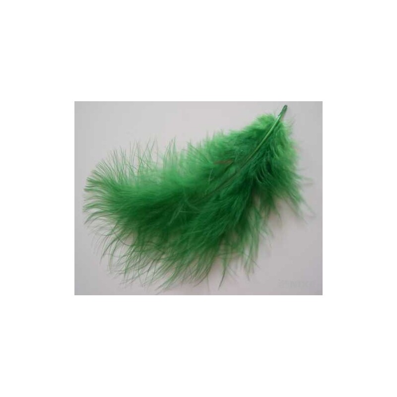 PEŘÍ MARABU 08-17cm*ZELENÁ TM. V+