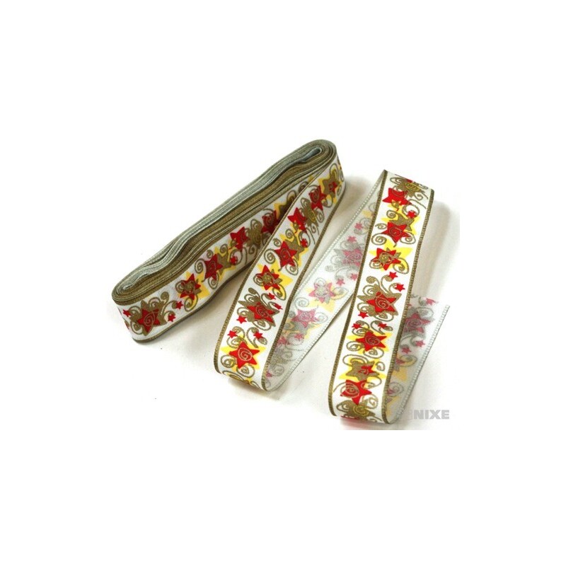 TAFT STUHA VÁNOCE 20mmx5m*ČERVENÁ 212021