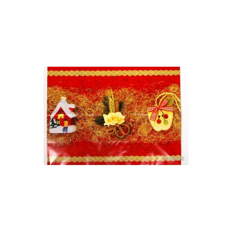 TC VÁNOCE 32x41x13cm*ČERVENÁ V+