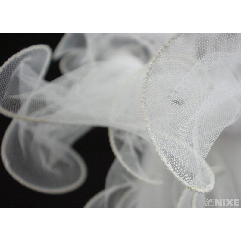 TYL SVATEBNÍ MANŽETA PŘEVIS STUHA*BÍLÁ