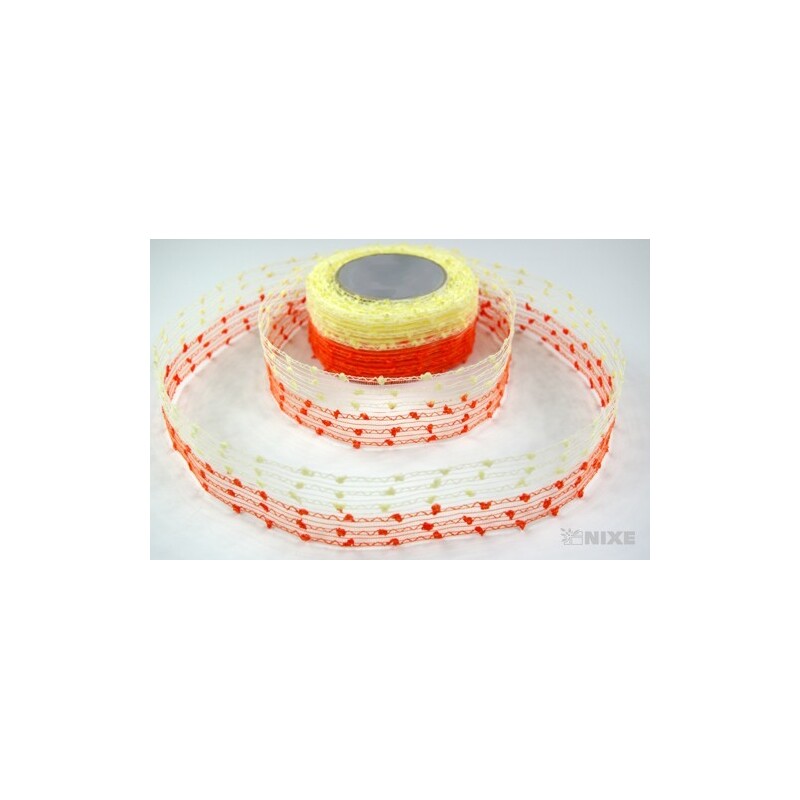 W088 STUHA 50mmx10m*KRÉMOVÁ+ORANŽOVÁ TM. 61374