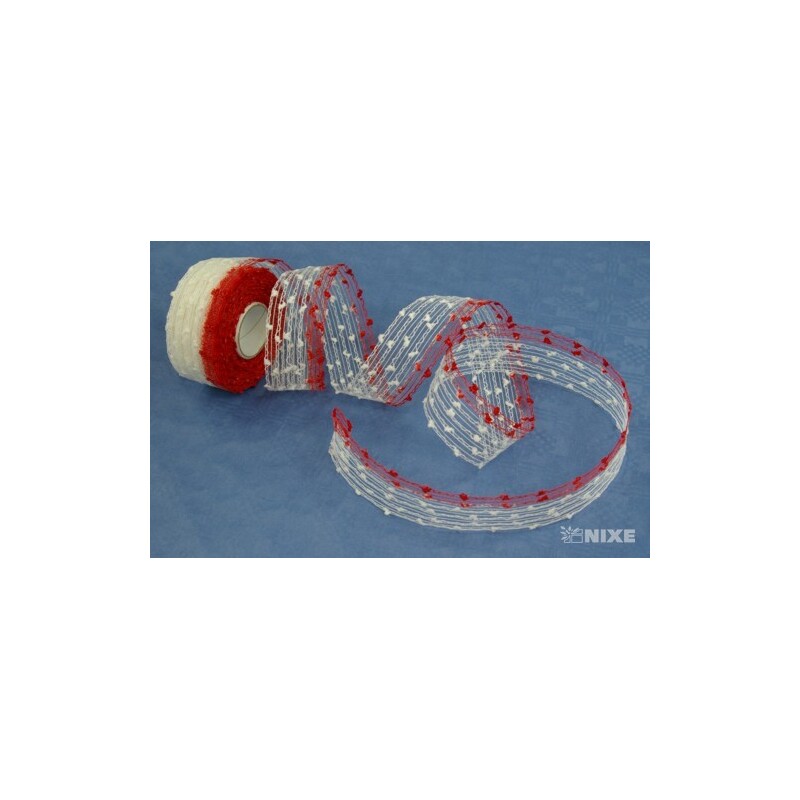 W088 STUHA 50mmx10m*BÍLÁ+ČERVENÁ 61380