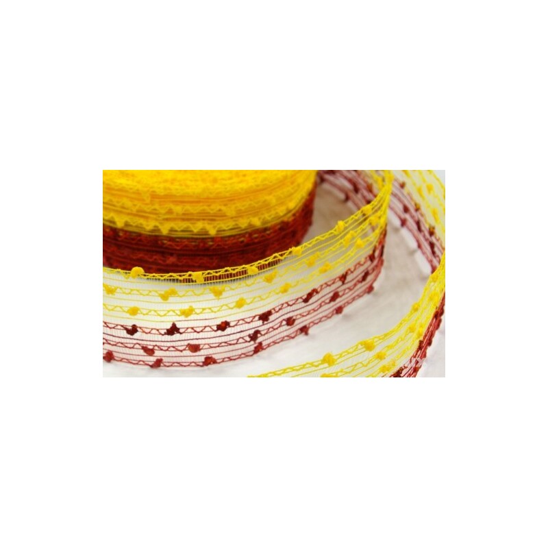 W088 STUHA 50mmx10m*ŽLUTÁ+BORDOVÁ 61378
