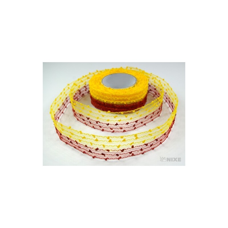 W088 STUHA 50mmx10m*ŽLUTÁ+BORDOVÁ 61378
