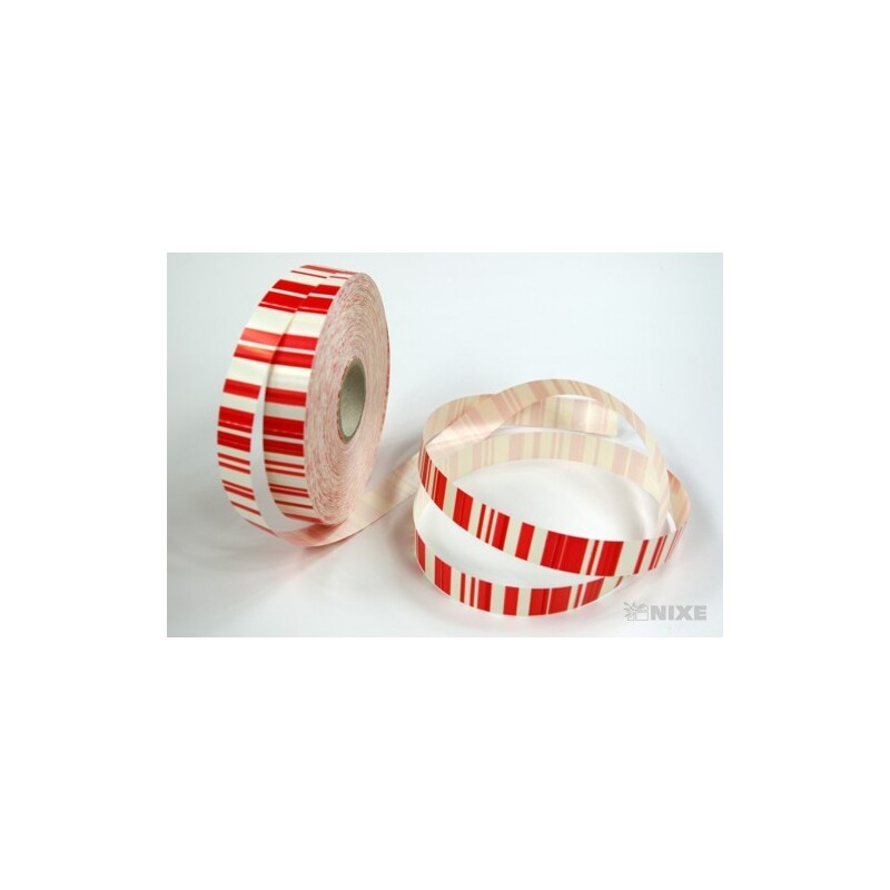 PROUŽEK 19mmx100m*SMETANOVÁ+ČERVENÁ