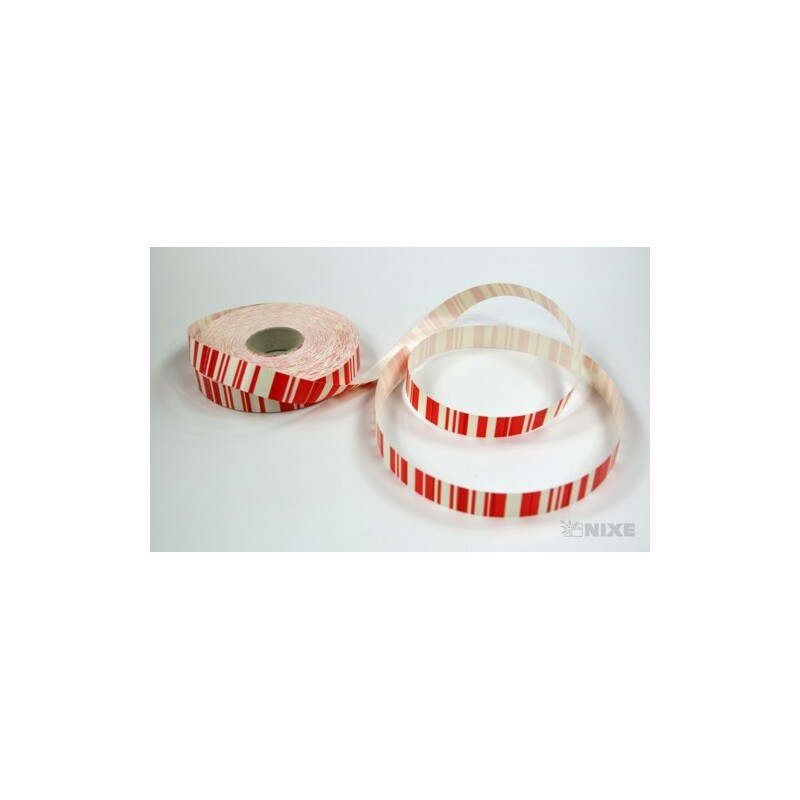 PROUŽEK 19mmx100m*SMETANOVÁ+ČERVENÁ