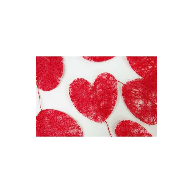 GIRLANDA SRDCE 8cm*ČERVENÁ