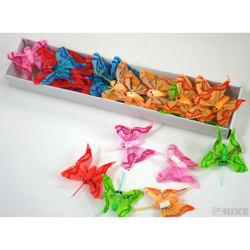 MOTÝL MINI NALEPOVACÍ 24ks*MIX BAREV