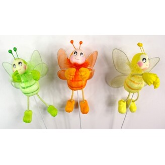 VČELA DRÁT MALÁ 9x25cm*MIX BAREV