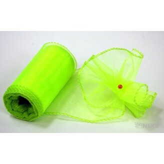 ORGANZA 10cmx10yd*ZELENÁ JASNÁ 048