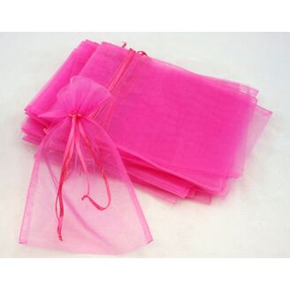 SÁČEK ORGANZA 14x20cm*RŮŽOVÁ TM. 076