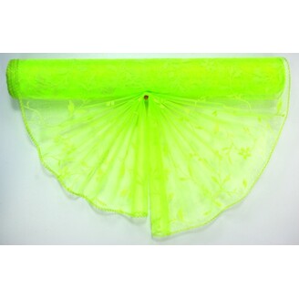 ORGANZA VZOR BS-R034 38cmx9yd*ZELENÁ 048