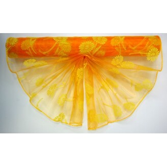 ORGANZA VZOR BS-R037 38cmx9yd*ORANŽOVÁ 113