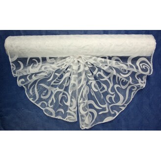 ORGANZA VZOR BS-R033 38cmx9yd*BÍLÁ 001