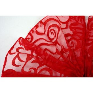 ORGANZA VZOR BS-R033 38cmx9yd*ČERVENÁ 019