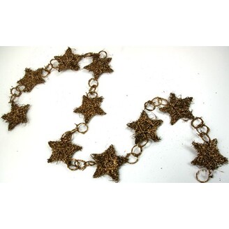 GIRLANDA HVĚZDA 10cm*HNĚDÁ