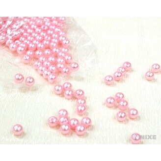 KORÁLKY 8mm cca 208ks*RŮŽOVÁ SV.