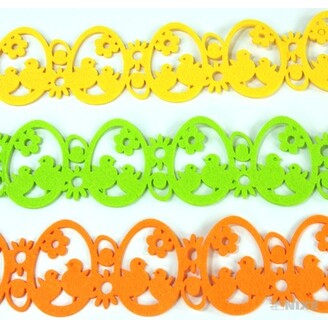 GIRLANDA VELIKONOCE FILC 7x160cm*MIX BAREV