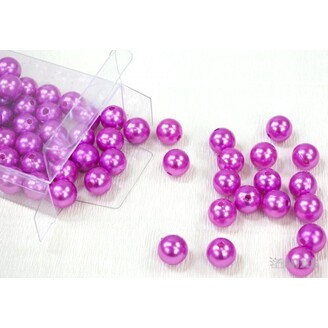 KORÁLKY 14mm 72ks*FIALOVÁ SV.