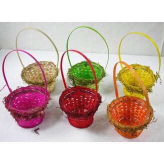 KOŠ RATTAN 10x15x35cm*MIX BAREV