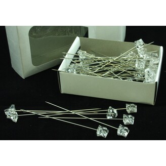 ŠPENDLÍK DIAMANT 10mmx10cm 48ks*PRŮHLEDNÁ