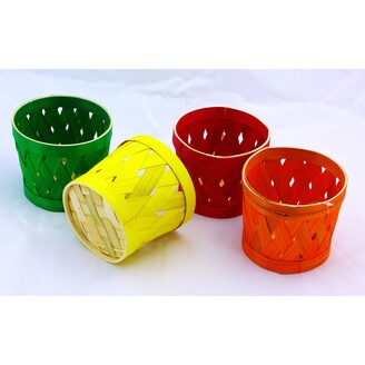 KVĚTNÍK PROUTĚNÝ 11,5x13cm*MIX BAREV