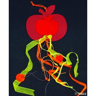 ZÁVĚS JABLKO FILC 5ks 18x60cm*MIX BAREV