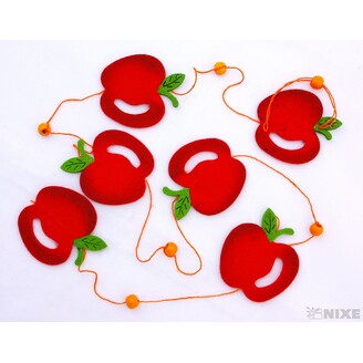 GIRLANDA JABLÍČKA 4x125cm*MIX BAREV