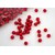 KORÁLKY 8mm cca 208ks METAL*ČERVENÁ