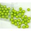 KORÁLKY 14mm 72ks*ZELENÁ SV.