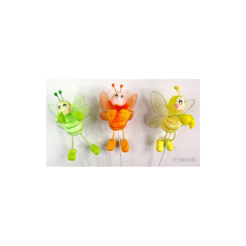 VČELA DRÁT MALÁ 9x25cm*MIX BAREV