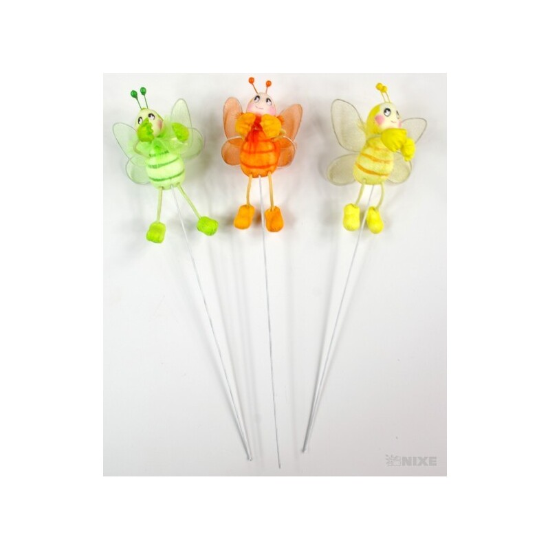 VČELA DRÁT MALÁ 9x25cm*MIX BAREV