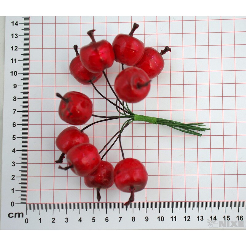 JABLKA 2x13cm 10ks 12sv*ČERVENÁ