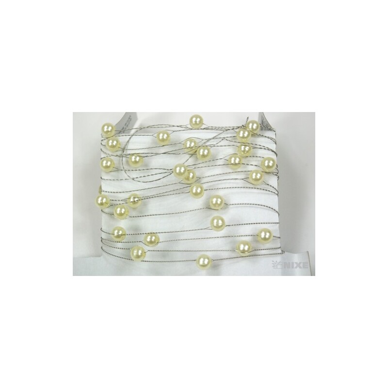 PERLIČKY NA DRÁTKU 3mmx3m*KRÉMOVÁ