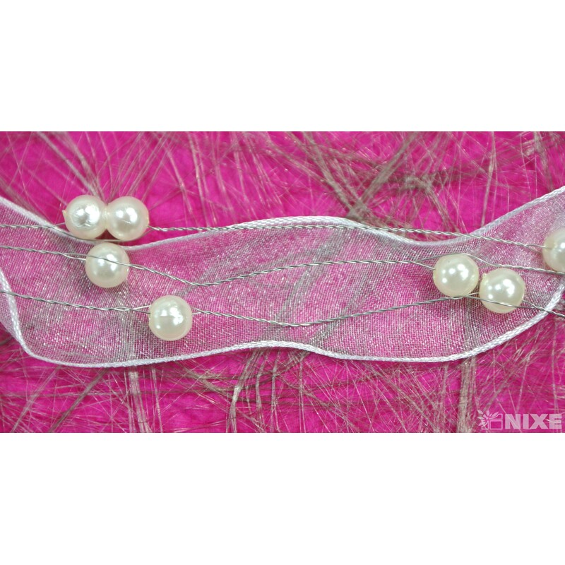 PERLIČKY NA DRÁTKU 3mmx3m*KRÉMOVÁ