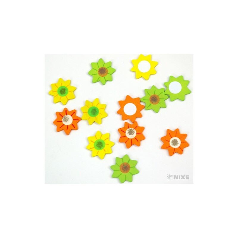 KVĚT NALEPOVACÍ 24ks*MIX BAREV